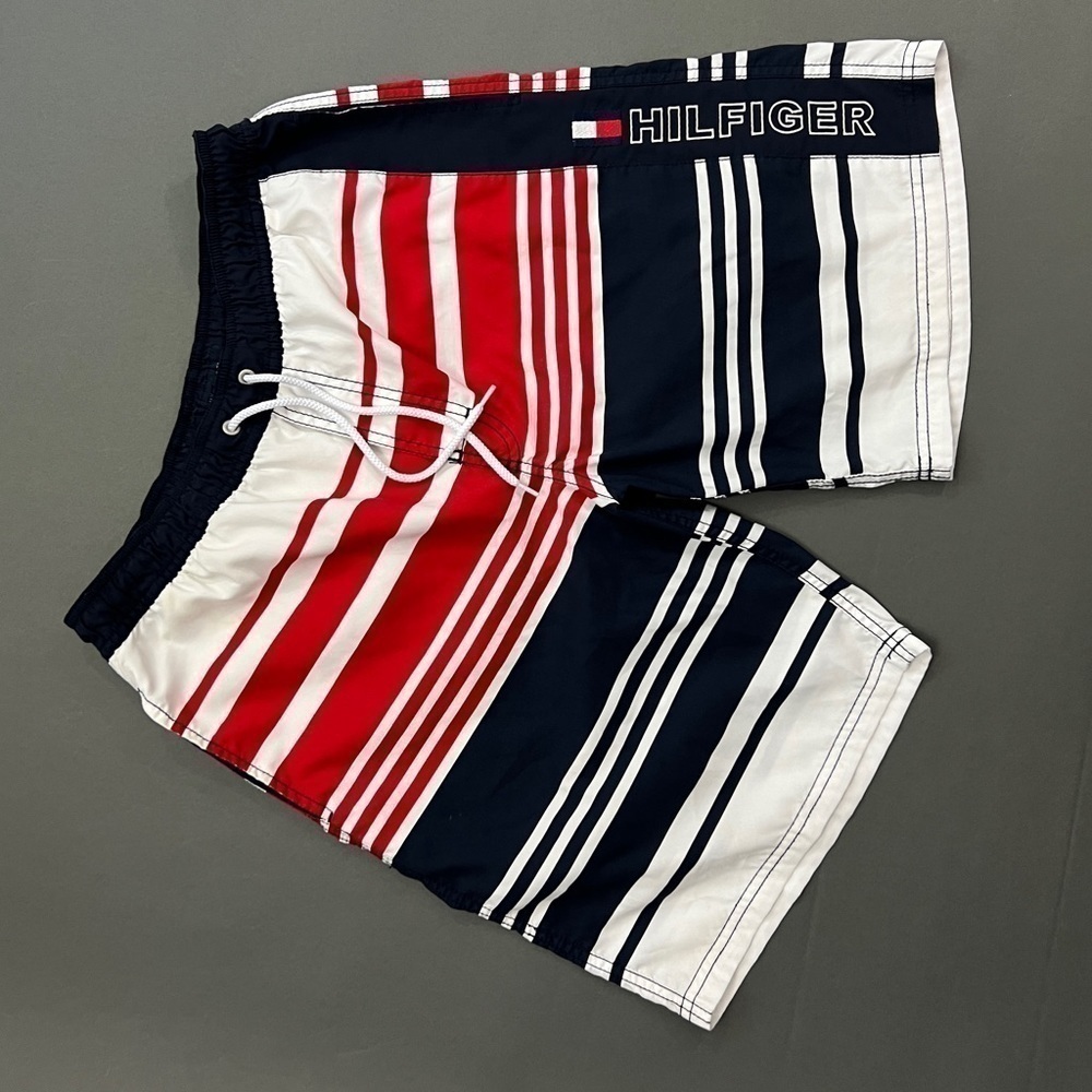 TOMMY HILFIGER Embroidered Logo Striped Hybrid Swimsuit - Picture 3 of 6